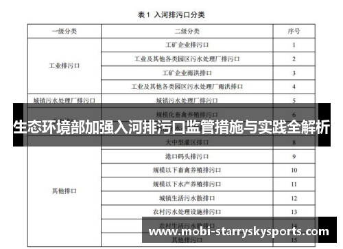 生态环境部加强入河排污口监管措施与实践全解析